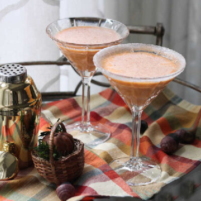 two pumpkin martinis