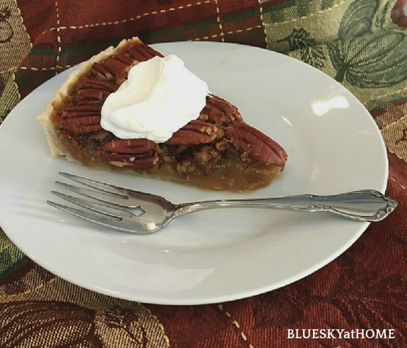 slice of pecan rum tart