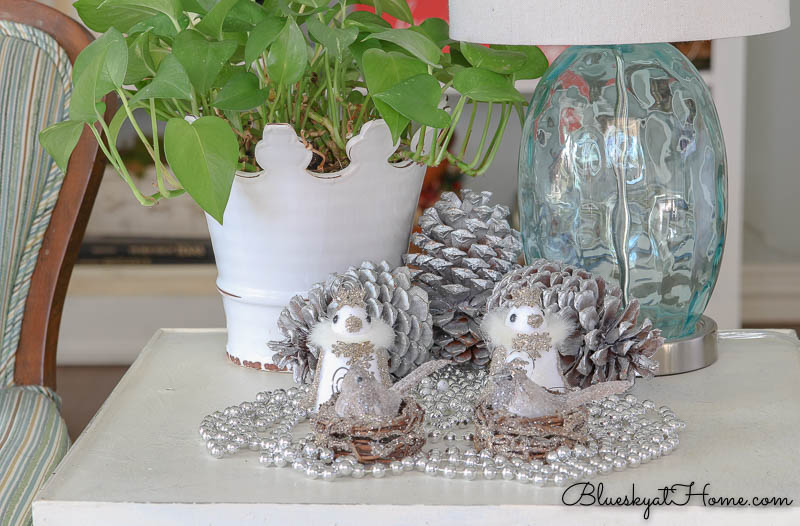 Christmas vignette in silver