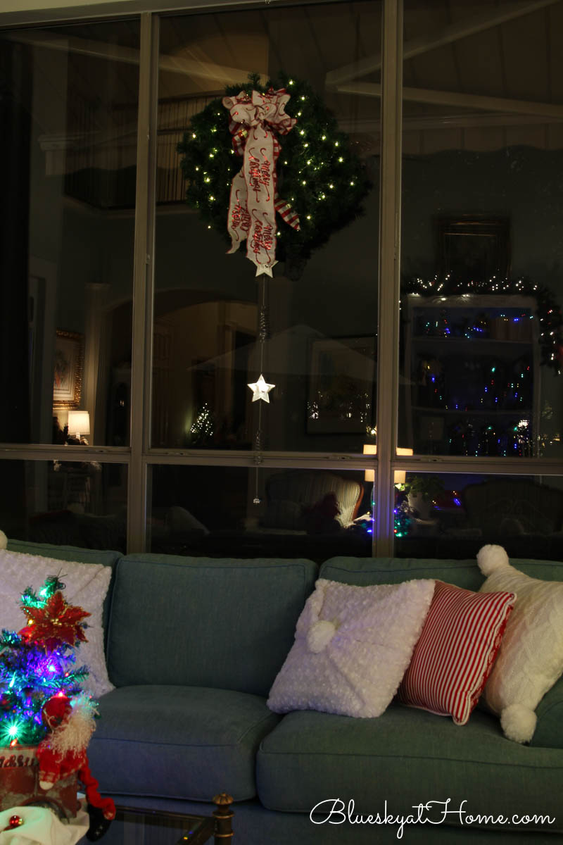 Christmas wreath with lights