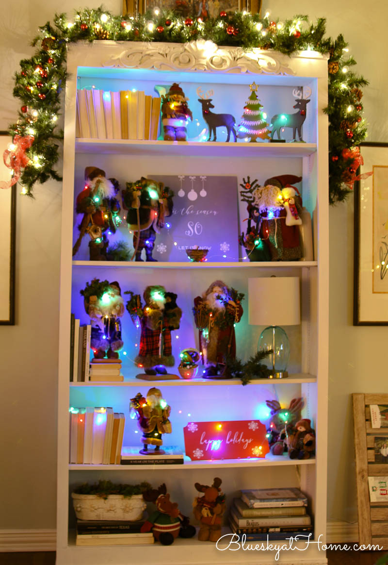 Christmas bookcase