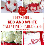 red and white Valentine's tablescape graphic