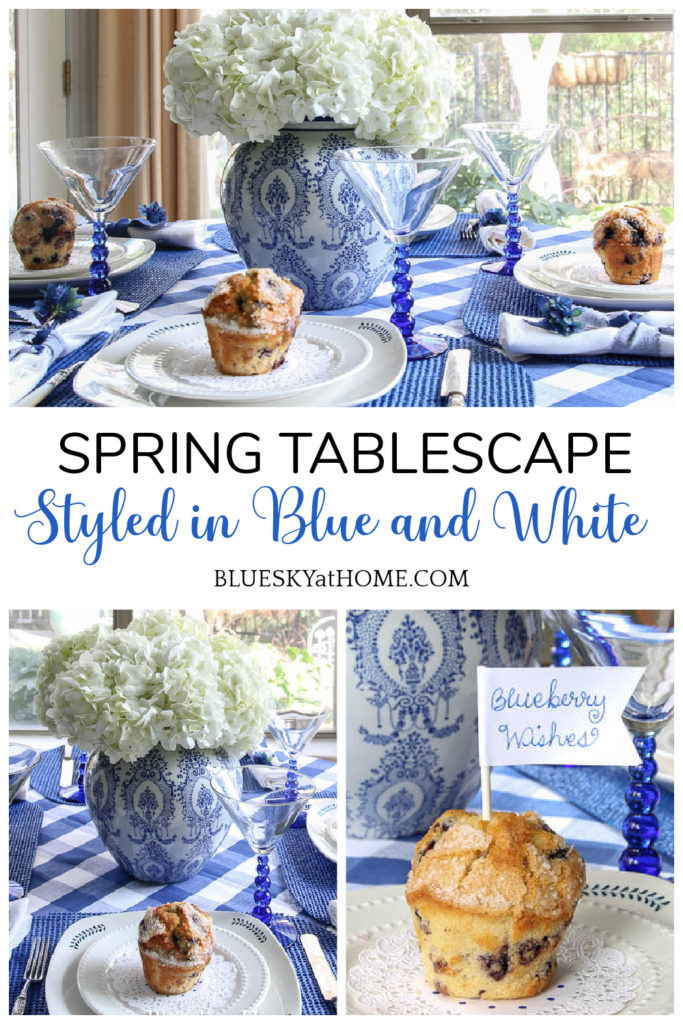 Red White and Blue Tablescape for the 4th of July - Bluesky at Home