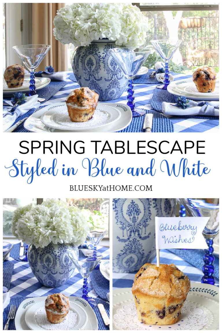How to Style a Blue and White Spring Tablescape
