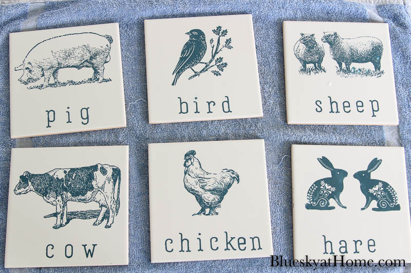 farmhouse animal decorative ceramic tiles