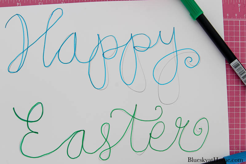 hand lettering Happy