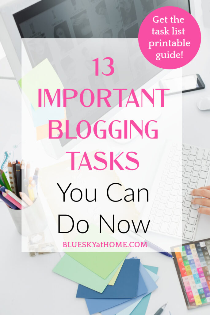 Important Blogging Tasks
