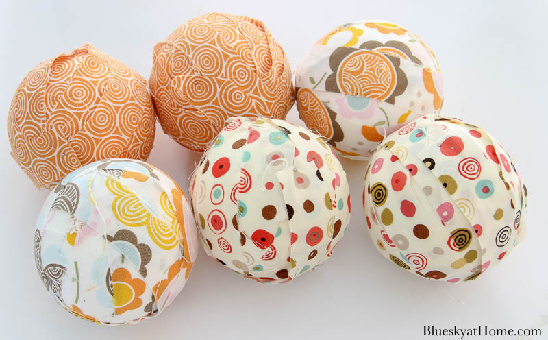 fabric covered styrofoam balls
