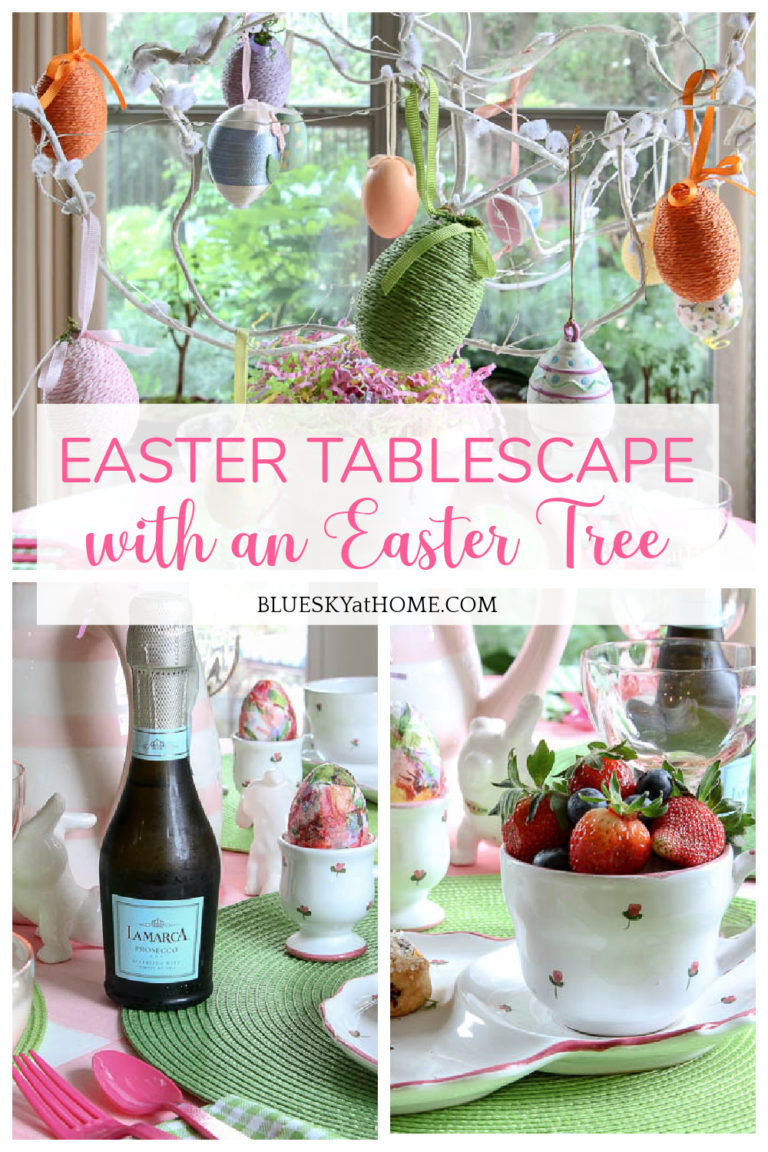 Easter Tree in a Breakfast Room Easter Tablescape