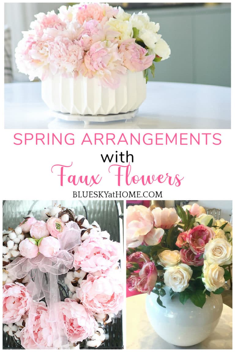 Faux Flower Spring Arrangements