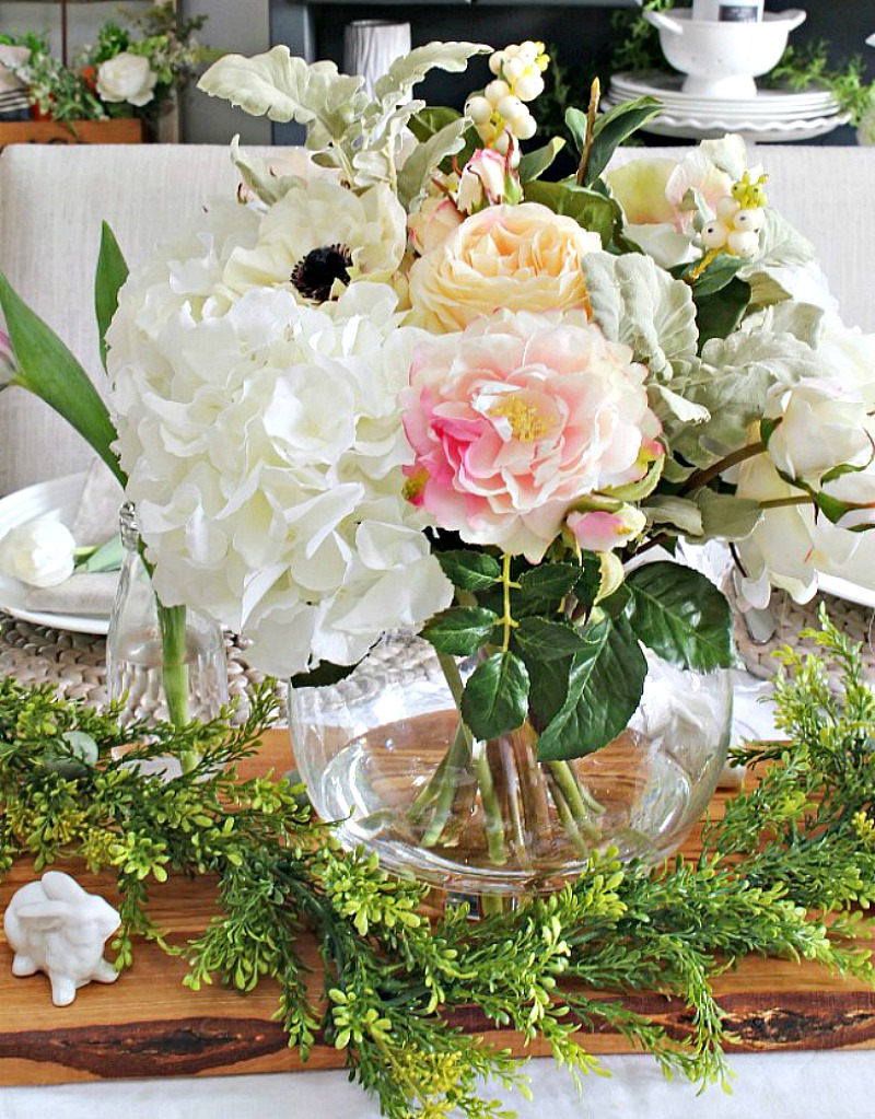 faux flower arrangement from Moinca of Clean and Scentsible