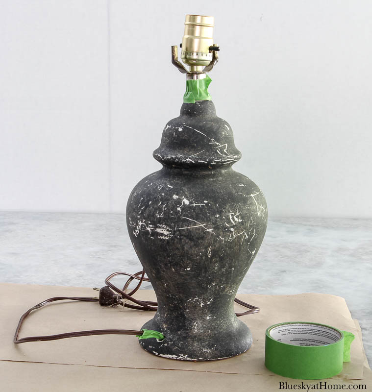 How to Make a Chinoiserie Style Lamp with Decoupage - Bluesky at Home