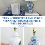 chinoiserie style decoupage lamp