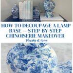 chinoiserie style decoupage lamp