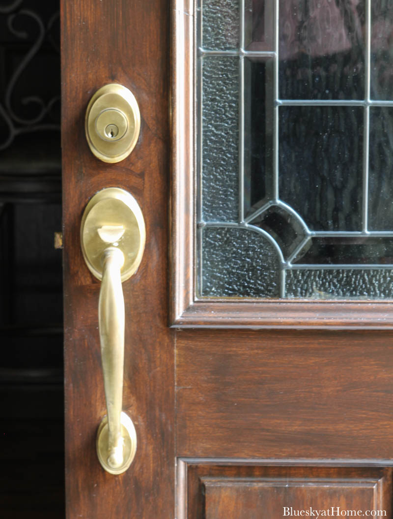 refreshed front door with Gel Stain