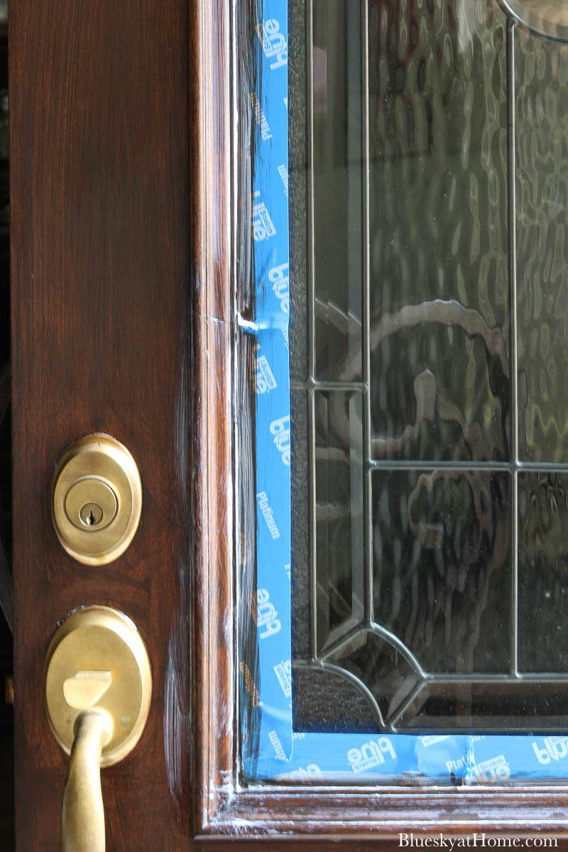 refreshed front door with Gel Stain