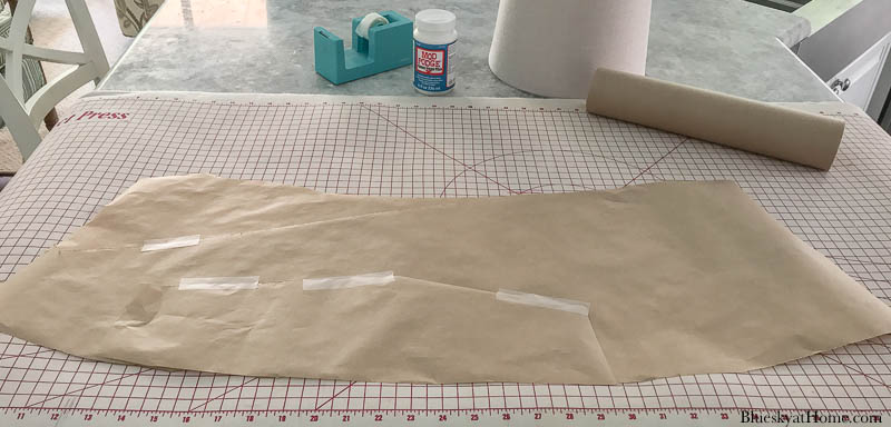 brown craft paper with tape