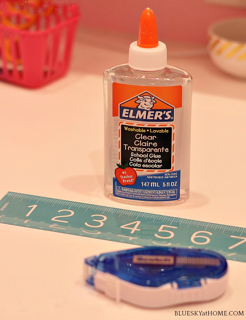 glue and ruler