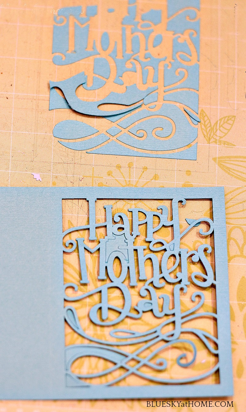 making blue mother's day card