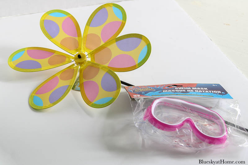 pinwheel and pink goggles