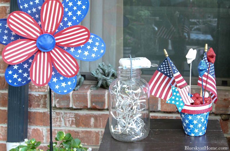 mason jar with lights inside