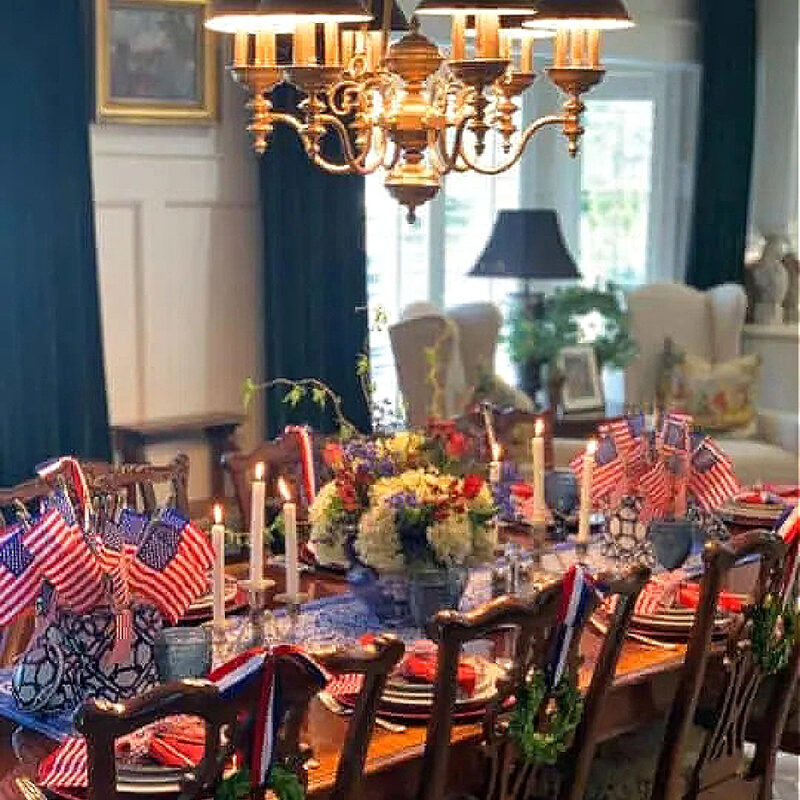 patriotic tablescape