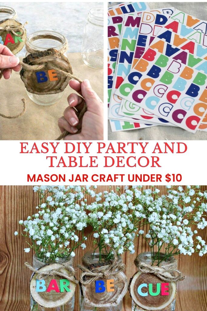 mason jar DIY craft collage