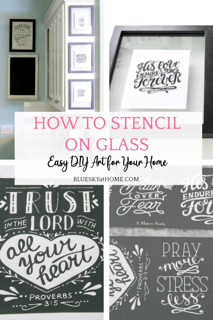 How to Stencil on Glass Using a Floating Frame