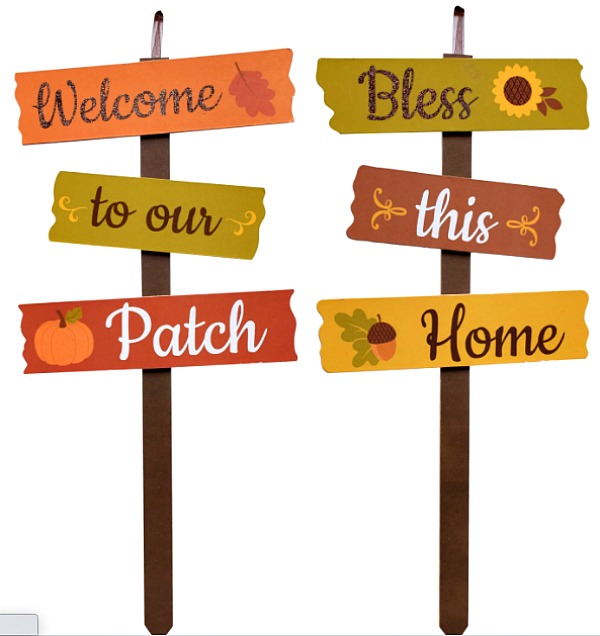 Dollar tree Fall yard art signs