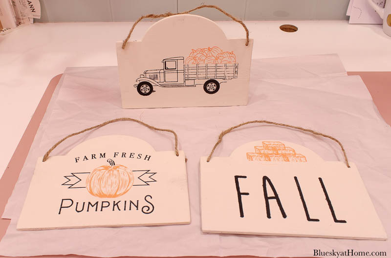 Dollar tree fall stencil signs