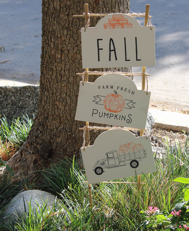 Dollar tree fall yard art