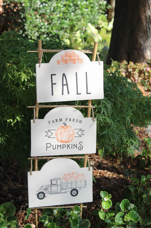 Dollar tree fall yard art