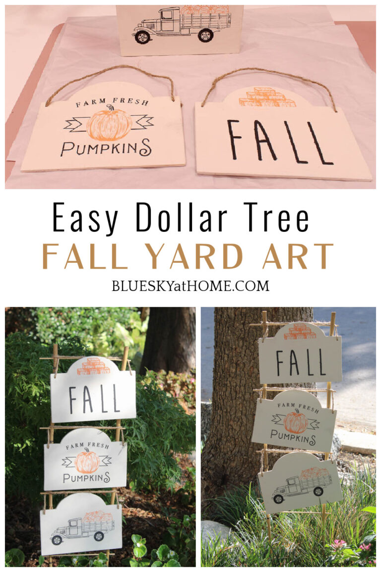 Easy Dollar Tree Fall Yard Art
