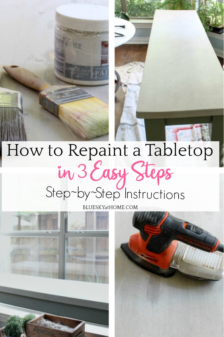 how to repaint a tabletop