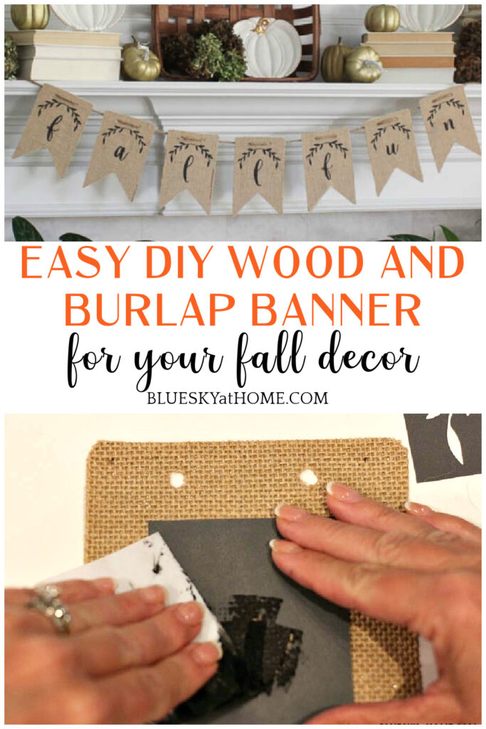 DIY Wood and Burlap Fall Banner