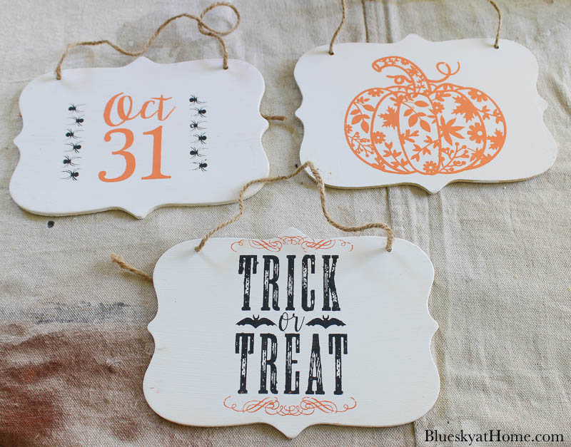 paint and stencil Halloween signs