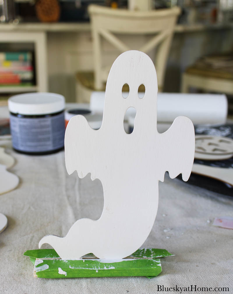 white-painted ghost