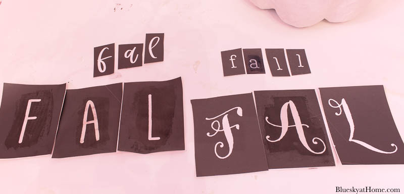 fall word stencils