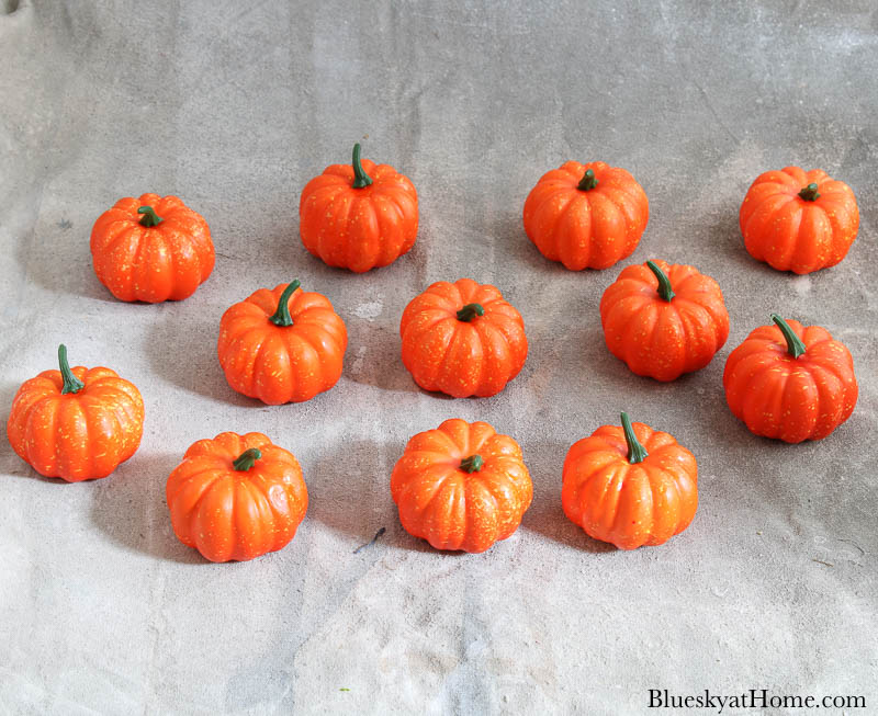 orange faux pumpkins