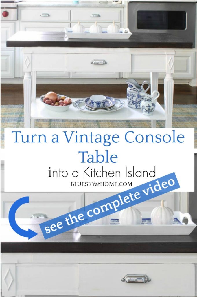 Vintage Console Table Makeover