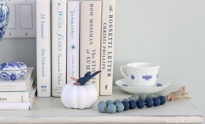 fall decorated side table