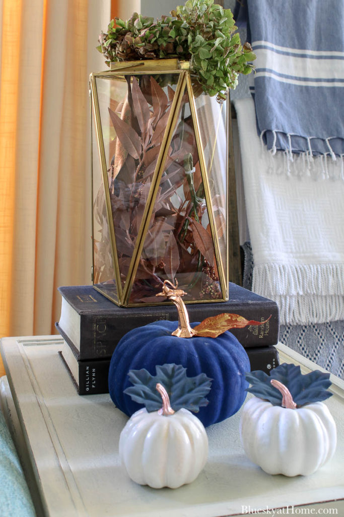 fall decorated side table