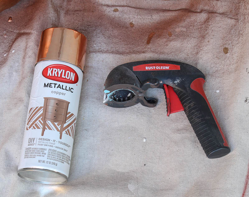 copper spray paint and spray paint grip