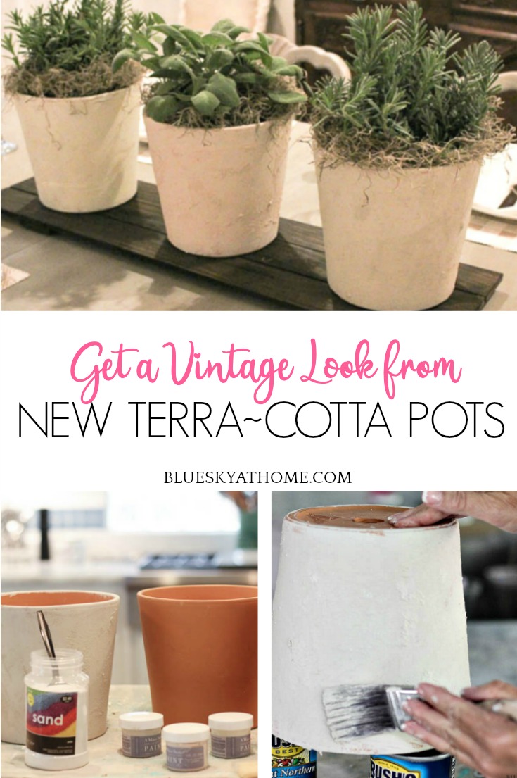 How to Give New Terra-Cotta Pots a Vintage Look