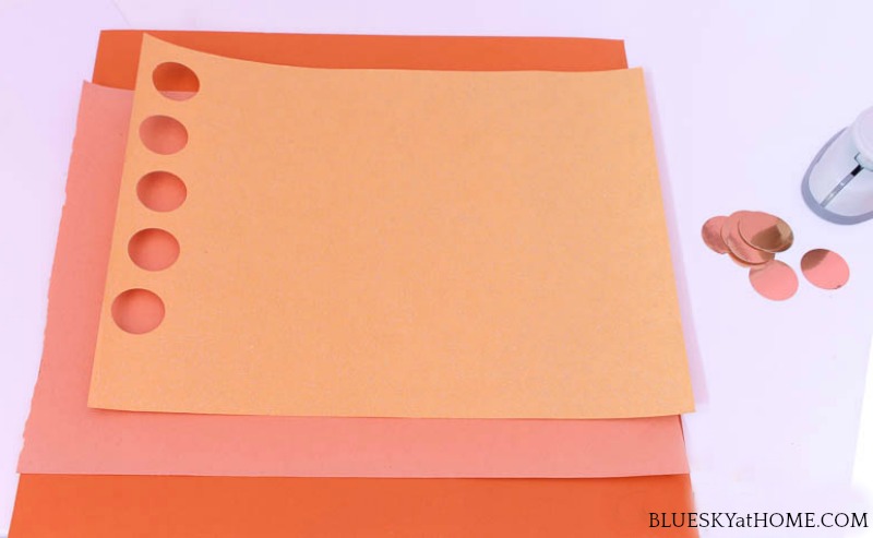 orange cardstock