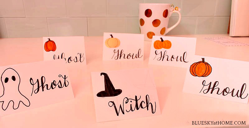 Halloween place cards