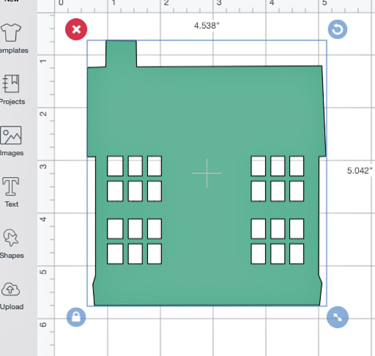 Cricut house for Christmas tree village