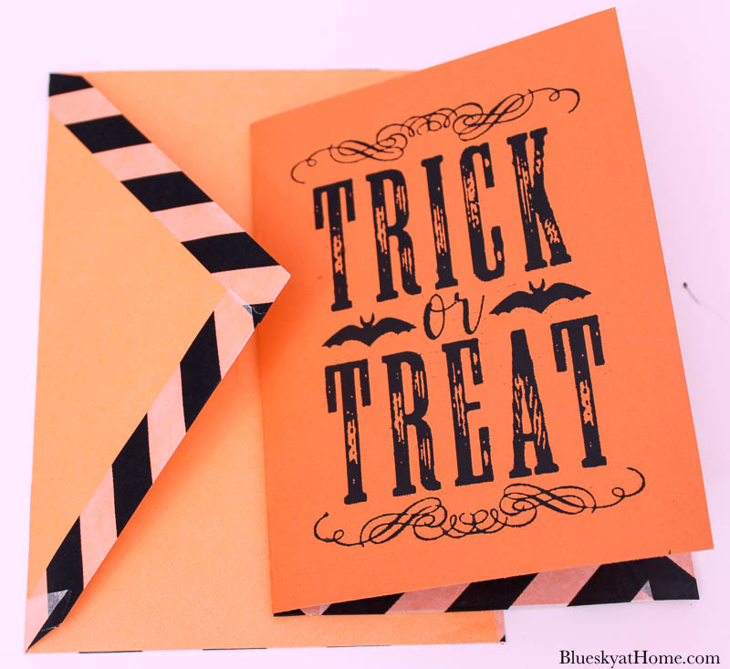 custom Trick or Treat Halloween card