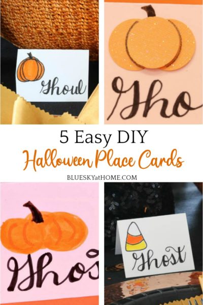 5 Easy DIY Halloween Place Cards ~ Bluesky at Home