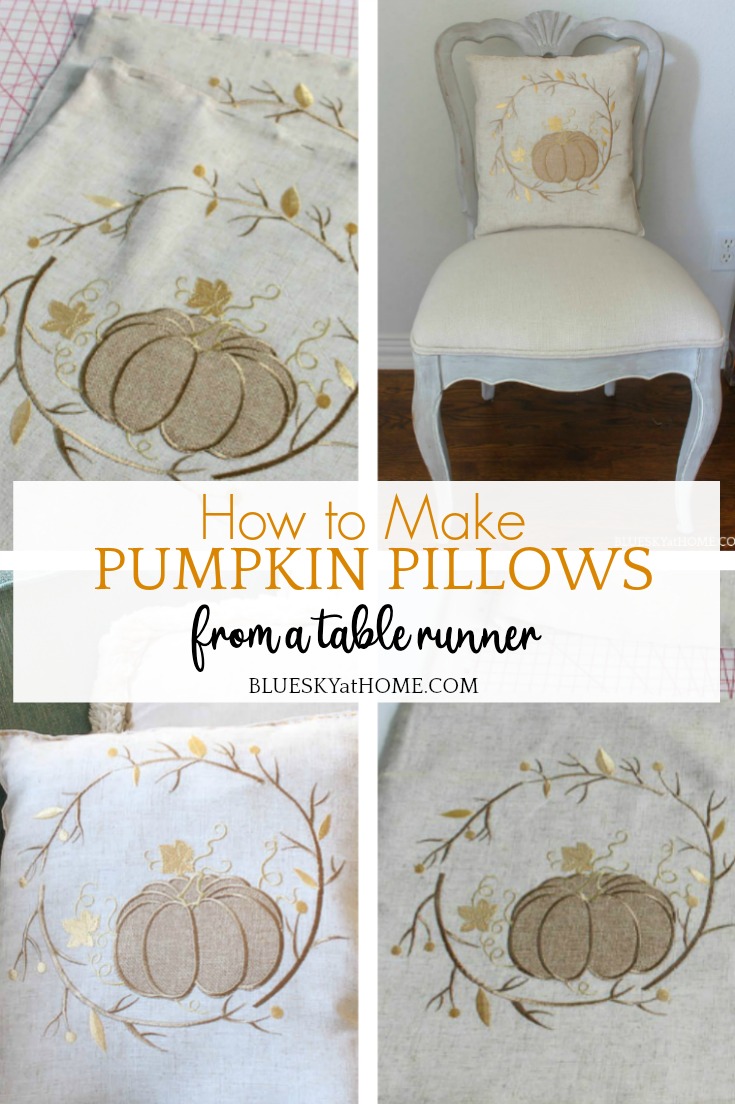 How to Make Pumpkin Pillows from a Table Runner